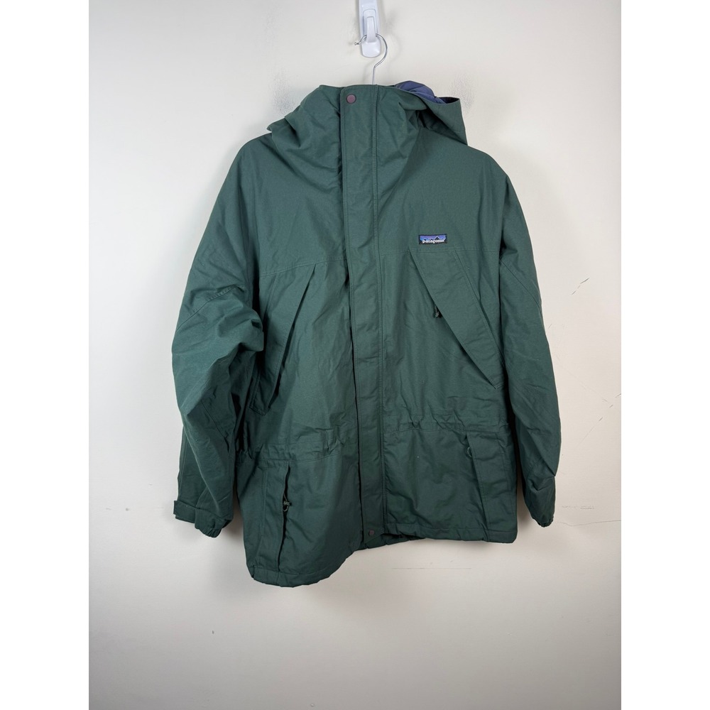 Vintage Patagonia Storm Jacket 1999 Green Hooded Parka STY 83602 F9 Large